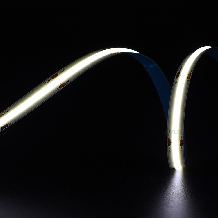 COB светодиодный световой ленточный свет DC 24V гладкий и безупречный 504LED/M 16.4ft Гибкая ленточная подсветка